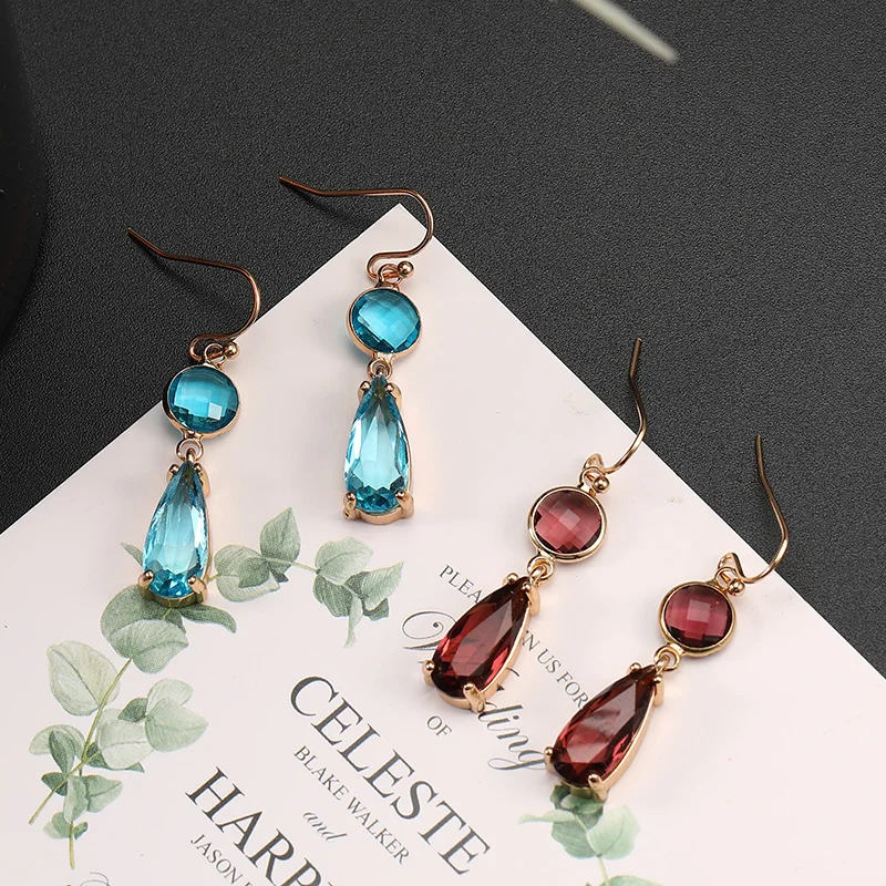 Fashion Water Drop Shape Glass Crystal Bead Pendant Earrings Stone Teardrop Earring For Women Kawaii Boho Temperament Jewelry
Fashion Water Drop Shape Glass Crystal Bead Pendant Earrings Stone Teardrop Earring For Women Kawaii Boho Temperament Jewelry