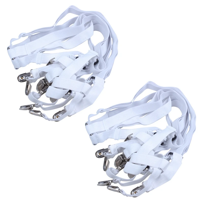 2x Bed Sheet Clips Grippers Fasteners 3 Way 6 Sides Sheet Suspenders Elastic Sheet Holders Mattress Clips Straps
2x Bed Sheet Clips Grippers Fasteners 3 Way 6 Sides Sheet Suspenders Elastic Sheet Holders Mattress Clips Straps