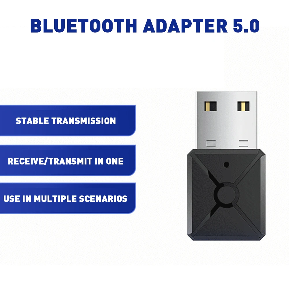 Bluetooth5.0 Adapter USB Transmitter and Receiver for TV to Wireless Headphone Speaker with AUX Interface
Bluetooth5.0 Adapter USB Transmitter and Receiver for TV to Wireless Headphone Speaker with AUX Interface