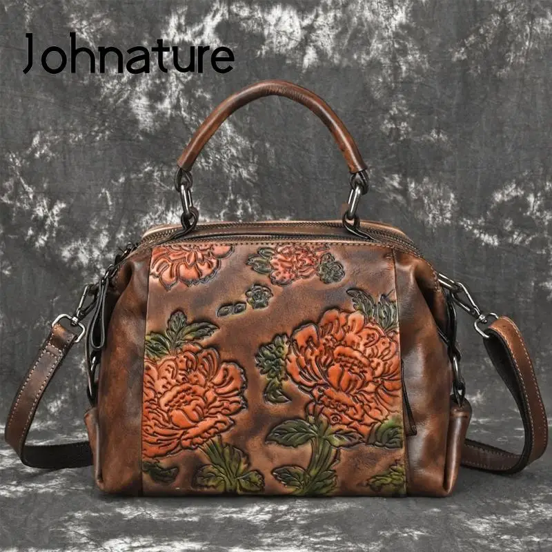 Johnature Retro embossing Flower Women Bag 2022 New Genuine Leather Handbag Cowhide Large Capacity Shoulder & Crossbody Bags
Johnature Retro embossing Flower Women Bag 2022 New Genuine Leather Handbag Cowhide Large Capacity Shoulder & Crossbody Bags