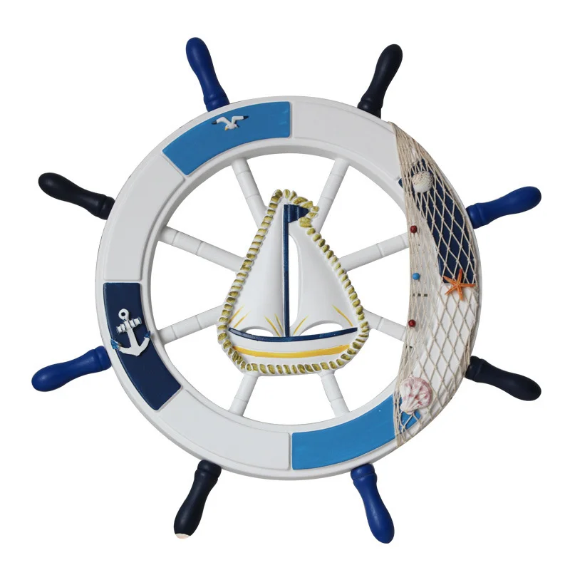 Mediterranean Ship Wooden Rudder Creative Bar Wooden Decorations Photographic Helm Wall Decorations Shipping Steering Wheel 
Mediterranean Ship Wooden Rudder Creative Bar Wooden Decorations Photographic Helm Wall Decorations Shipping Steering Wheel
