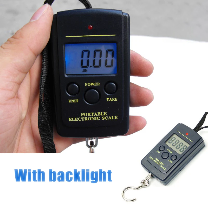 40Kg 10g Digital Scale Electronic Hanging Hook High Accuracy Pocket For Fishing Luggage Travel Kitchen Weight Libra | Инструменты