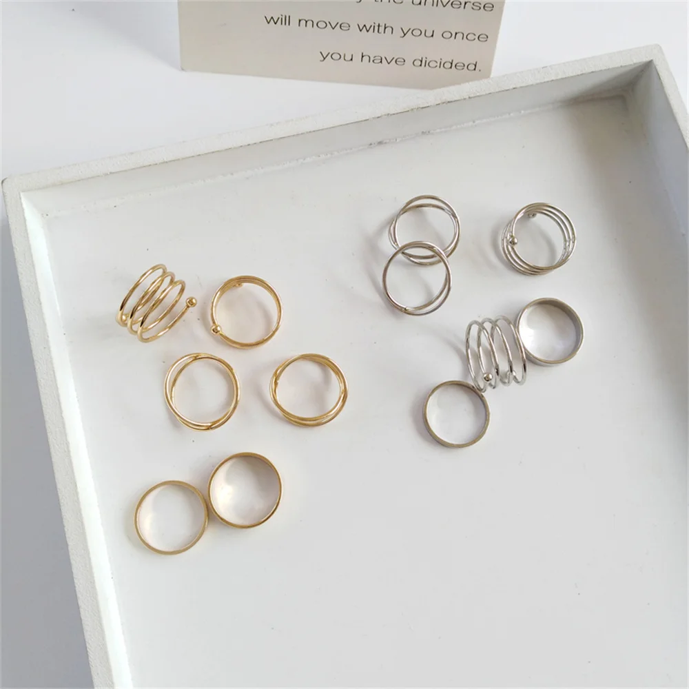 6 Pcs Rings Knuckle Ring Fashion Hip-hop Style New Punk Finger Rings Minimalist Smooth Gold Black Geometric Metal Rings Women
6 Pcs Rings Knuckle Ring Fashion Hip-hop Style New Punk Finger Rings Minimalist Smooth Gold Black Geometric Metal Rings Women