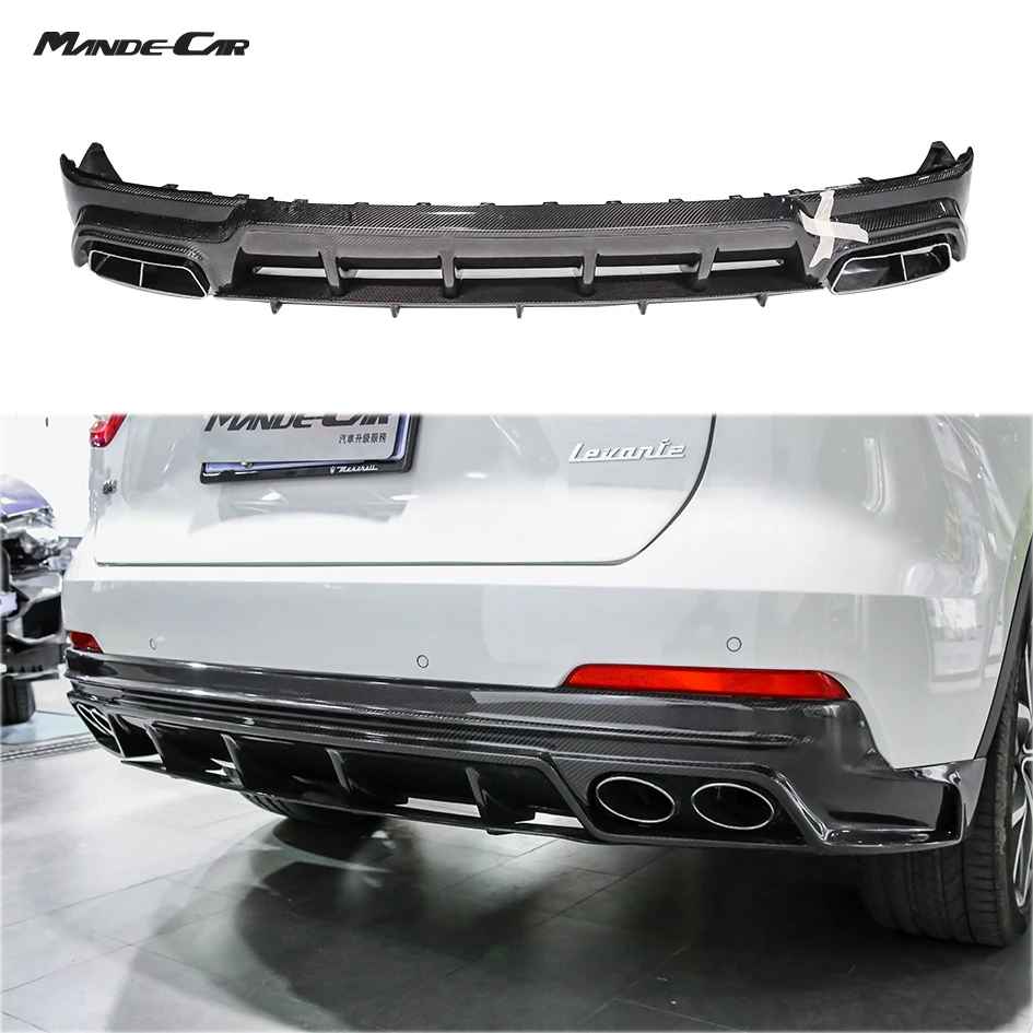 Real Carbon Fiber Car Rear Bumper Lip Spoiler Diffuser Rear Lip With Exhaust Tips For Maserati Levante
Real Carbon Fiber Car Rear Bumper Lip Spoiler Diffuser Rear Lip With Exhaust Tips For Maserati Levante