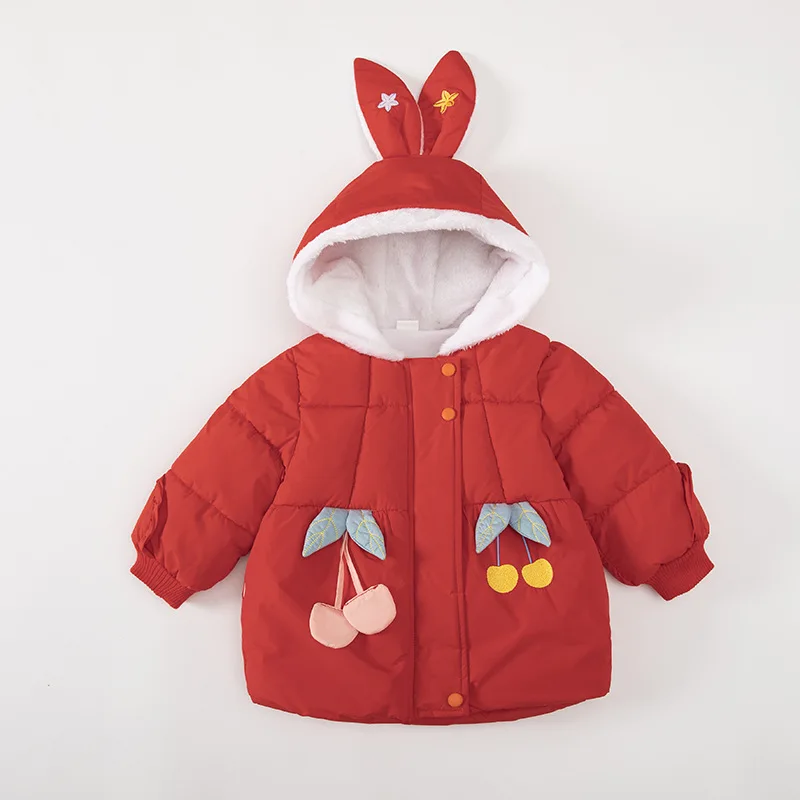 2021 girls winter new cartoon style ears hooded plus velvet padded padded jacket, children's warm long cotton jacket 1-4 years o
2021 girls winter new cartoon style ears hooded plus velvet padded padded jacket, children's warm long cotton jacket 1-4 years o