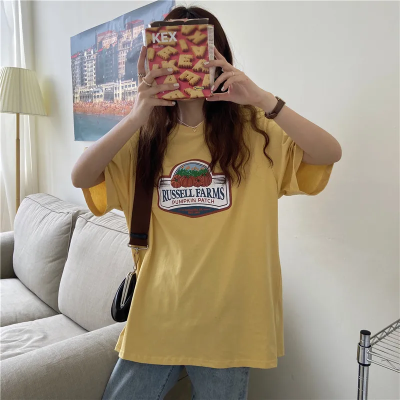 Purplelano Streetwear Graphic Tee Short Seeve Letter Print Woman Tshirts O-neck Summer Loose Boyfriend Style Casual Daily Wear
Purplelano Streetwear Graphic Tee Short Seeve Letter Print Woman Tshirts O-neck Summer Loose Boyfriend Style Casual Daily Wear