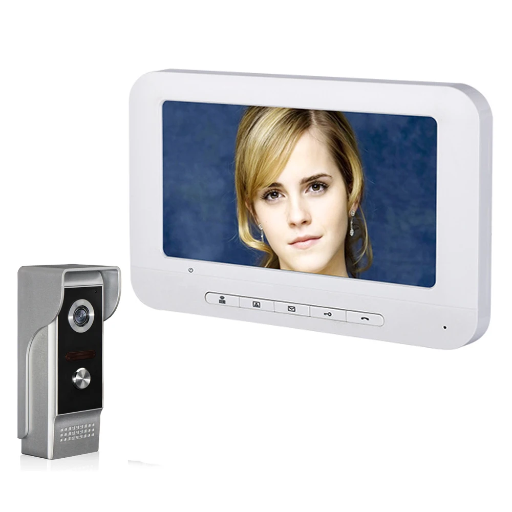 7'' TFT LCD Wired Video Door Phone Visual Video Intercom Speakerphone Intercom System With Waterproof Outdoor IR Camera
7'' TFT LCD Wired Video Door Phone Visual Video Intercom Speakerphone Intercom System With Waterproof Outdoor IR Camera