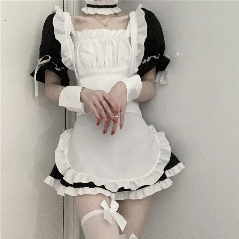 2022 Cosplay Clothes Black Kawaii Lolita French Dress Girls Woman Waitress Party Stage Costumes Japanese Cafe Outfit
2022 Cosplay Clothes Black Kawaii Lolita French Dress Girls Woman Waitress Party Stage Costumes Japanese Cafe Outfit