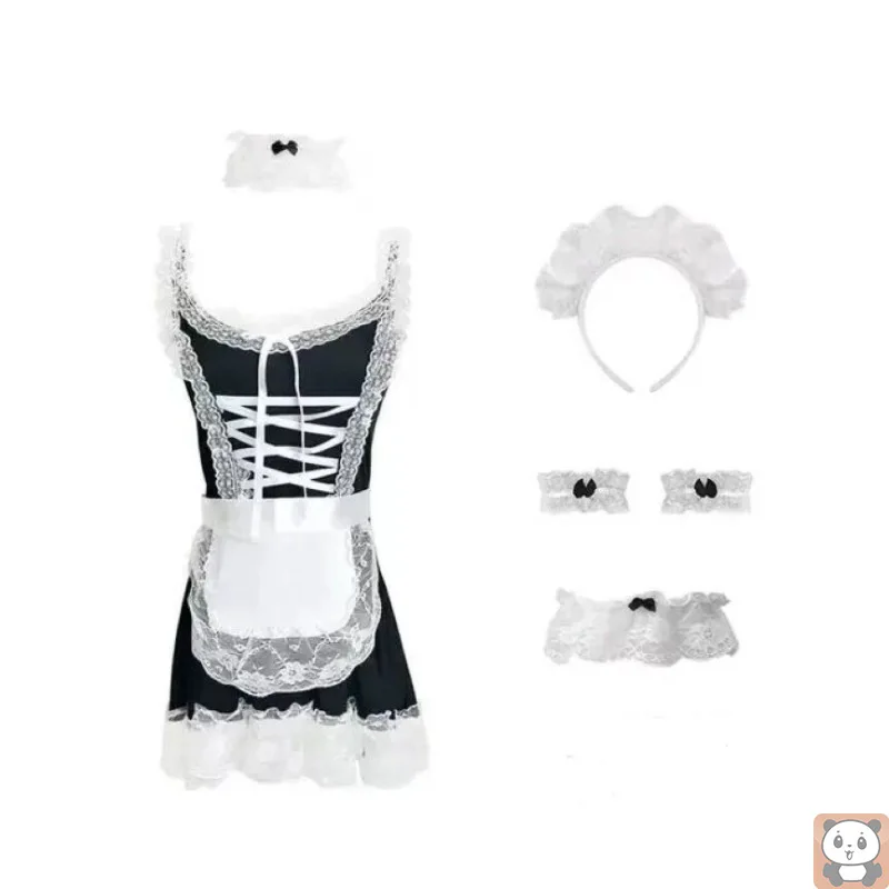 High-End Quality Sexy Lingerie Sexy Maid Costume Maid Uniform Role Play Lace Deep V Hollow out
High-End Quality Sexy Lingerie Sexy Maid Costume Maid Uniform Role Play Lace Deep V Hollow out