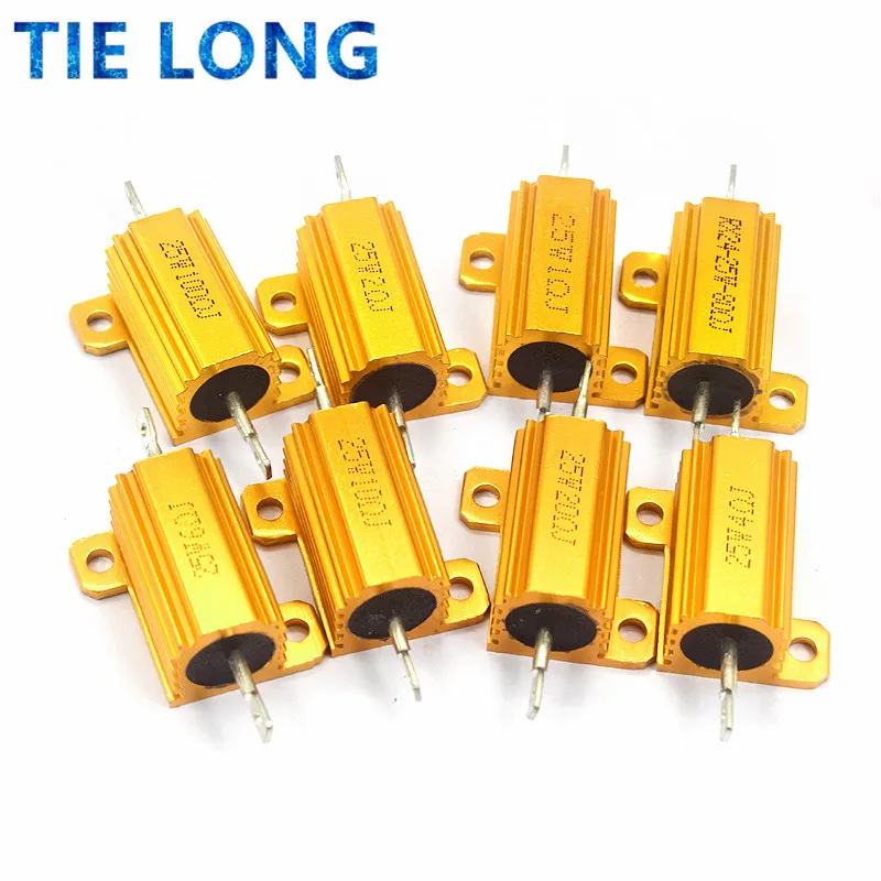 1PCS 10W 25W Aluminum Power Metal Shell Case Wirewound Resistor 0.01 ~ 30K 1 2 3 5 6 8 10 20 100 150 1K 10K ohm RX24
1PCS 10W 25W Aluminum Power Metal Shell Case Wirewound Resistor 0.01 ~ 30K 1 2 3 5 6 8 10 20 100 150 1K 10K ohm RX24