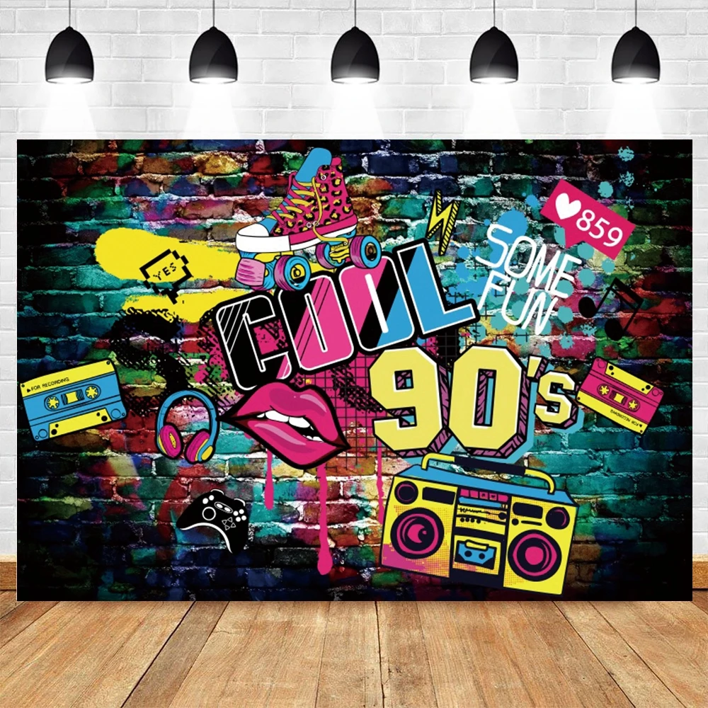 Hip Hop Graffiti Theme Photography Backdrops 80's 90's Brick Wall Vinyl Retro Music Rock Punk Party Banner Background Photocall 
Hip Hop Graffiti Theme Photography Backdrops 80's 90's Brick Wall Vinyl Retro Music Rock Punk Party Banner Background Photocall