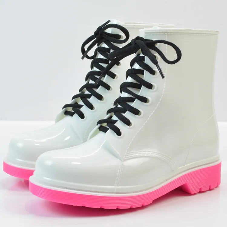Rain Boots Fashion Ladies Flat-heel Solid Color Rain Boots Water Shoes Lace-up Warmth Mid-Calf Rain Boots Platform Shoesf
Rain Boots Fashion Ladies Flat-heel Solid Color Rain Boots Water Shoes Lace-up Warmth Mid-Calf Rain Boots Platform Shoesf