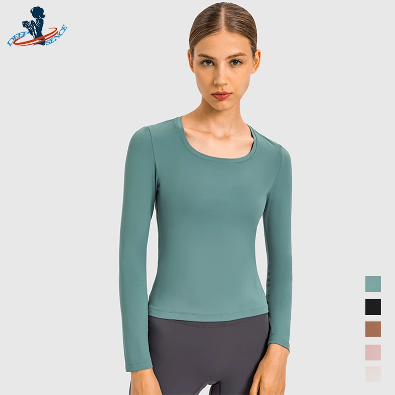 DEEPSENCE 2021 Soft Yoga Sport Top Women Jogging Fitness Sports Wear Female Long Sleeve Slim Workout Top Autumn Winter T-shirt
DEEPSENCE 2021 Soft Yoga Sport Top Women Jogging Fitness Sports Wear Female Long Sleeve Slim Workout Top Autumn Winter T-shirt