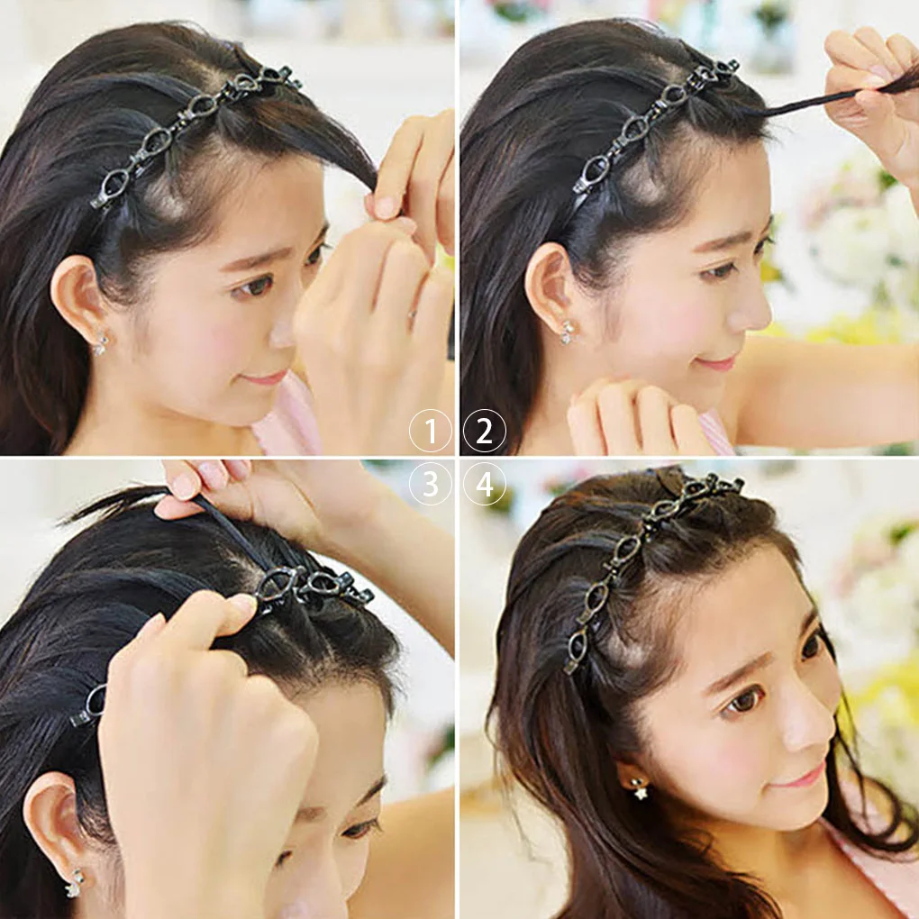 Double Layer Bands Clip Hairbands Fashion Plastic Braided Headband Punk New Knitting Womens Headwear Hair Accessories
Double Layer Bands Clip Hairbands Fashion Plastic Braided Headband Punk New Knitting Womens Headwear Hair Accessories