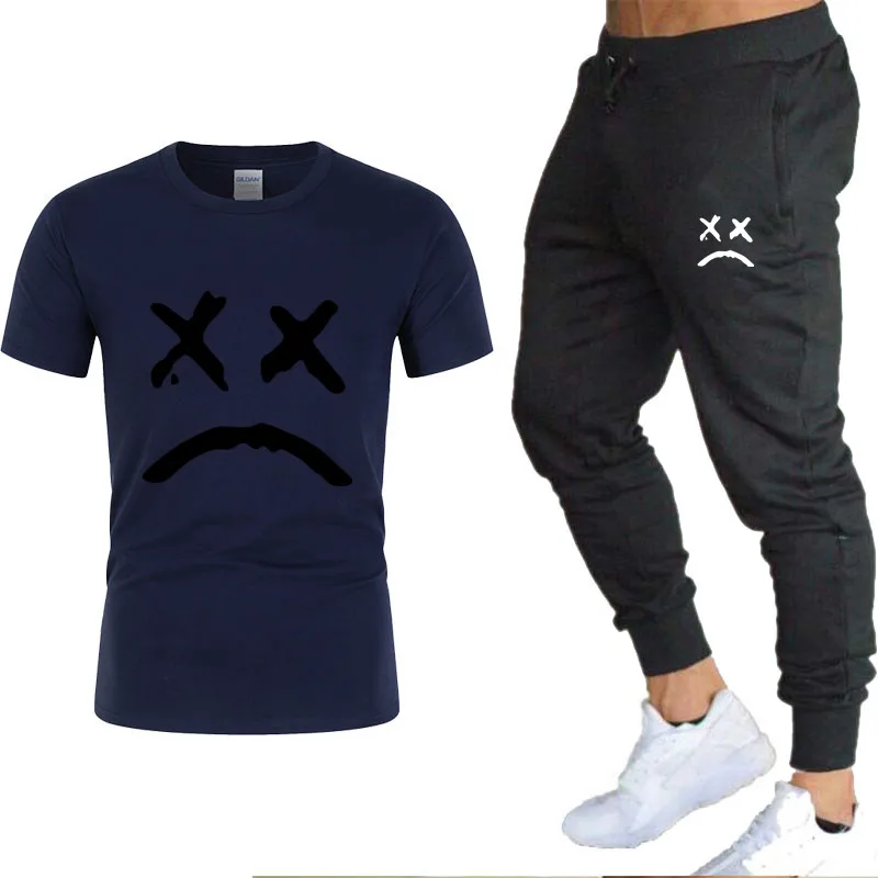 New Men's Casual Suit Running Sportswear Round Neck T-Shirt + Thin Pants Two-Piece 2021 Summer Fashion Printed Sportswear
New Men's Casual Suit Running Sportswear Round Neck T-Shirt + Thin Pants Two-Piece 2021 Summer Fashion Printed Sportswear