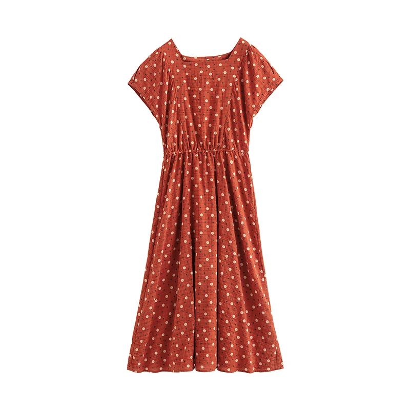 INMAN Summer Long Dress Women Pastoral Elegant Style Contrasting Color Polka Dot Square Collar Sleeves Slim Waist One-Piece
INMAN Summer Long Dress Women Pastoral Elegant Style Contrasting Color Polka Dot Square Collar Sleeves Slim Waist One-Piece
