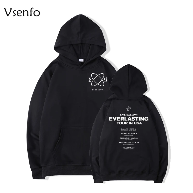 KPOP EVERGLOW Everlasting Tour in USA Hoodies women Streetwear Loose Hooded Pullover Printed Oversized Sweatshirts korean
KPOP EVERGLOW Everlasting Tour in USA Hoodies women Streetwear Loose Hooded Pullover Printed Oversized Sweatshirts korean
