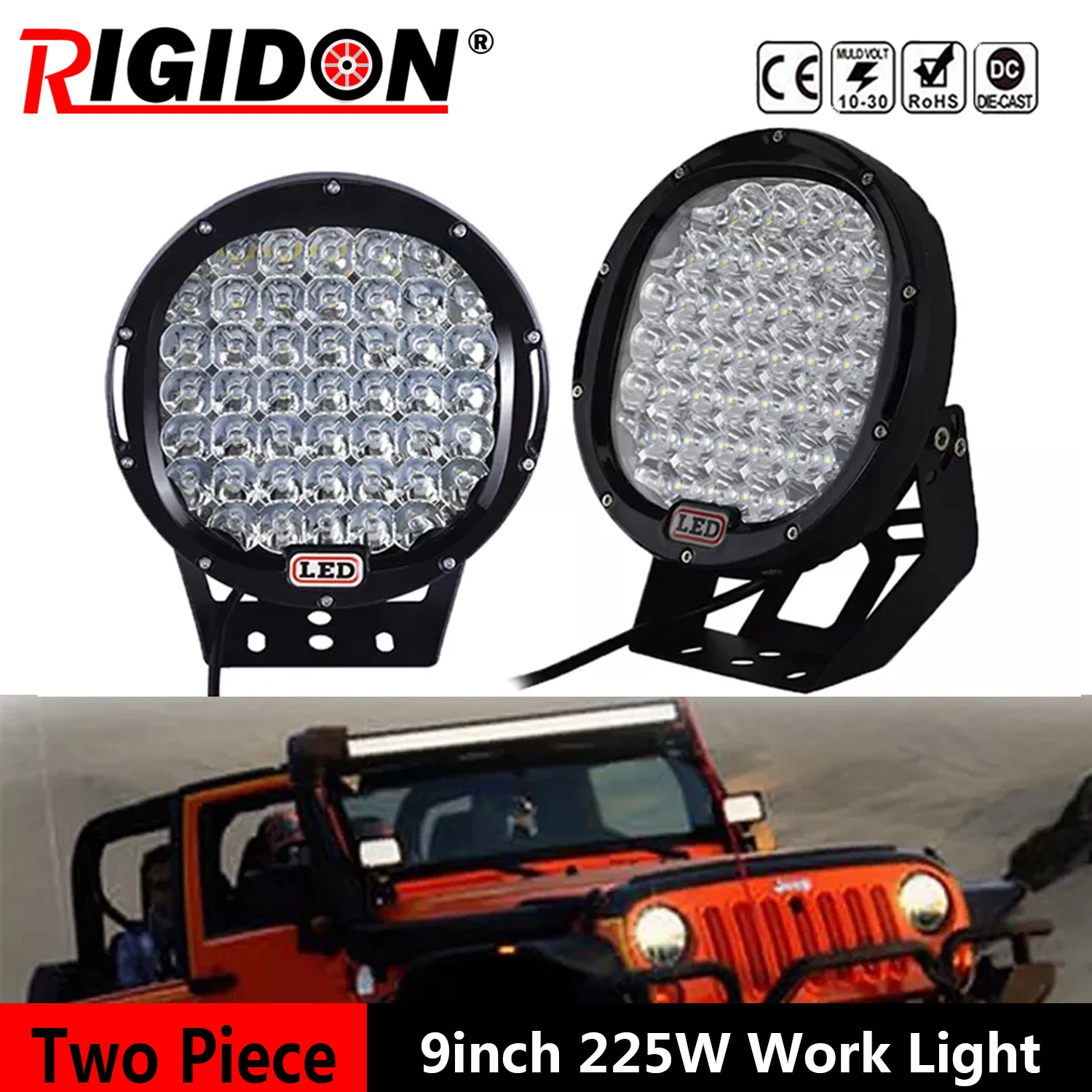 RIGIDON 9inch 225W Round LED Work Light Flood Spot Driving Lights Headlight for Offroad SUV / ATV / Truck / Boat / 4x4 / UTE
RIGIDON 9inch 225W Round LED Work Light Flood Spot Driving Lights Headlight for Offroad SUV / ATV / Truck / Boat / 4x4 / UTE