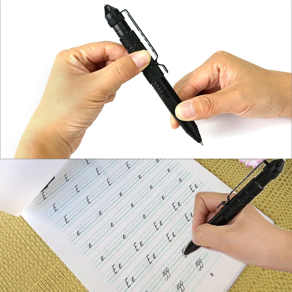 New Cool Black Ink Metal Ballpoint Pen Aviation Aluminum Alloy Anti-slip Self Defense Tactical Pen Multi-functional Tools Pen
New Cool Black Ink Metal Ballpoint Pen Aviation Aluminum Alloy Anti-slip Self Defense Tactical Pen Multi-functional Tools Pen