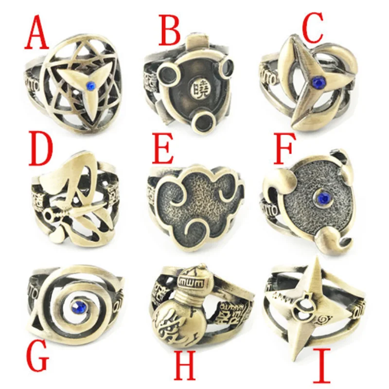Fans 9 style Anime Ninja Ring Red Cloud Brass Cartoon fashion cosplay Metal Rings accessories Prop For Women Gift Men Boy Toy
Fans 9 style Anime Ninja Ring Red Cloud Brass Cartoon fashion cosplay Metal Rings accessories Prop For Women Gift Men Boy Toy