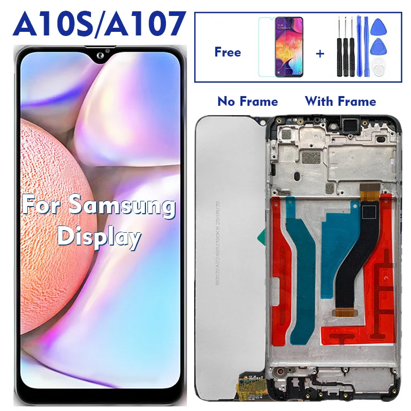 Original For SAMSUNG Galaxy A10S 2019 A107F A107M DS LCD Display With Touch Screen Digitizer Assembly With Or No Frmae 
Original For SAMSUNG Galaxy A10S 2019 A107F A107M DS LCD Display With Touch Screen Digitizer Assembly With Or No Frmae