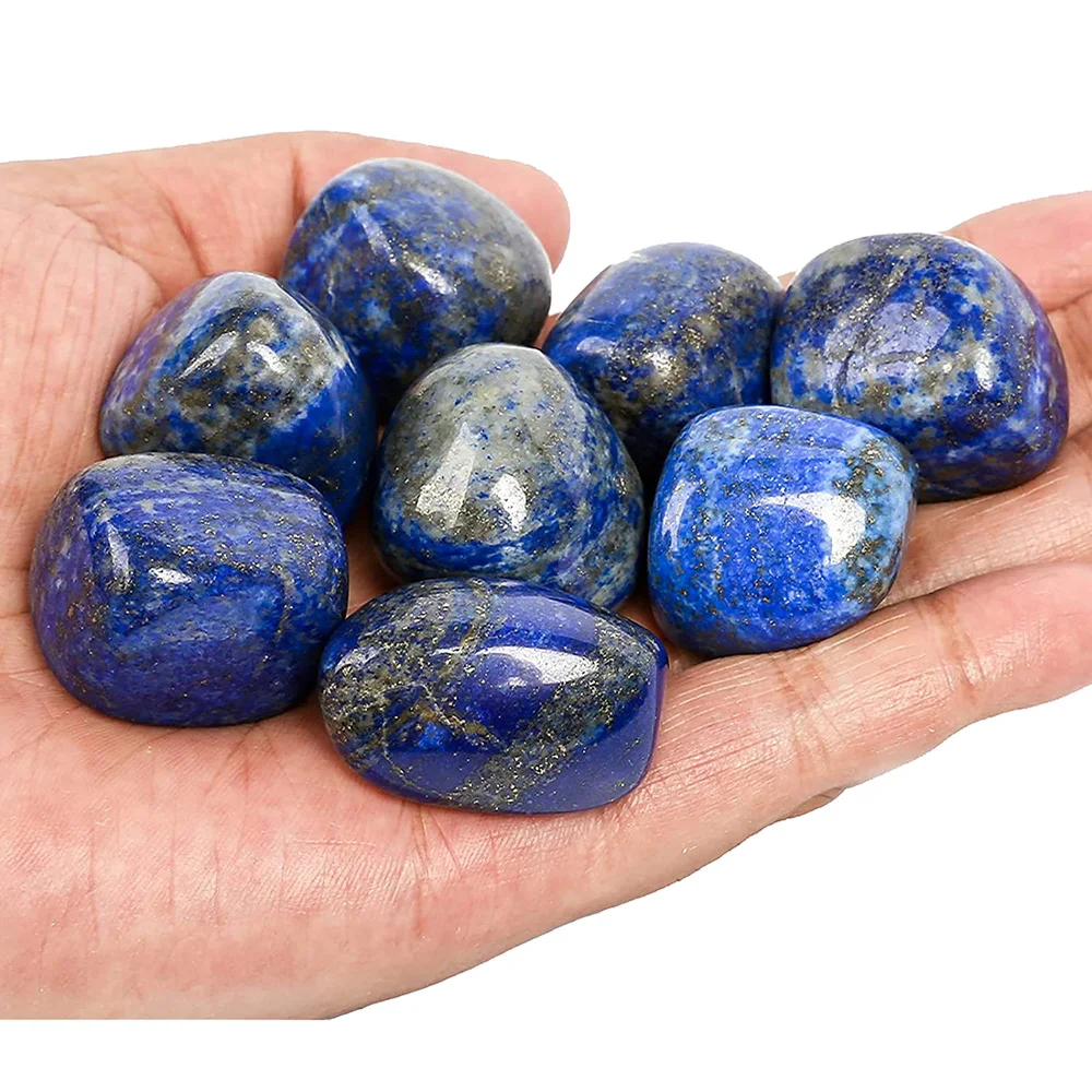 

Natural Lapis Lazuli Tumbled Stones for Wicca Reiki Healing Crystals Polished Energy Chakra Stone Ornament 20-30mm