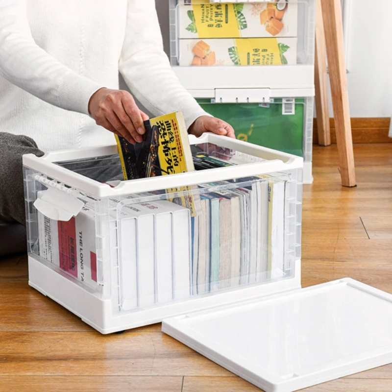 Foldable Book Storage Box Household Plastic Transparent Case Organizer Container X7JE
Foldable Book Storage Box Household Plastic Transparent Case Organizer Container X7JE