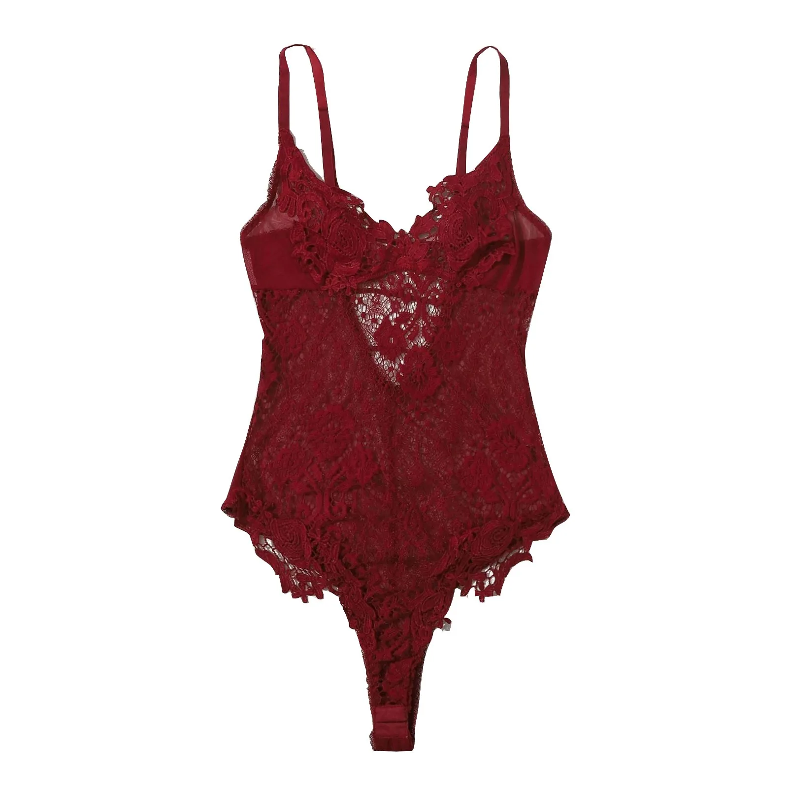 Ladies Lace Solid Color Hollow Out Embroidery One-piece Sexy Bodysuit Perspective Breathable Erotic Underwear Women Lingerie
Ladies Lace Solid Color Hollow Out Embroidery One-piece Sexy Bodysuit Perspective Breathable Erotic Underwear Women Lingerie