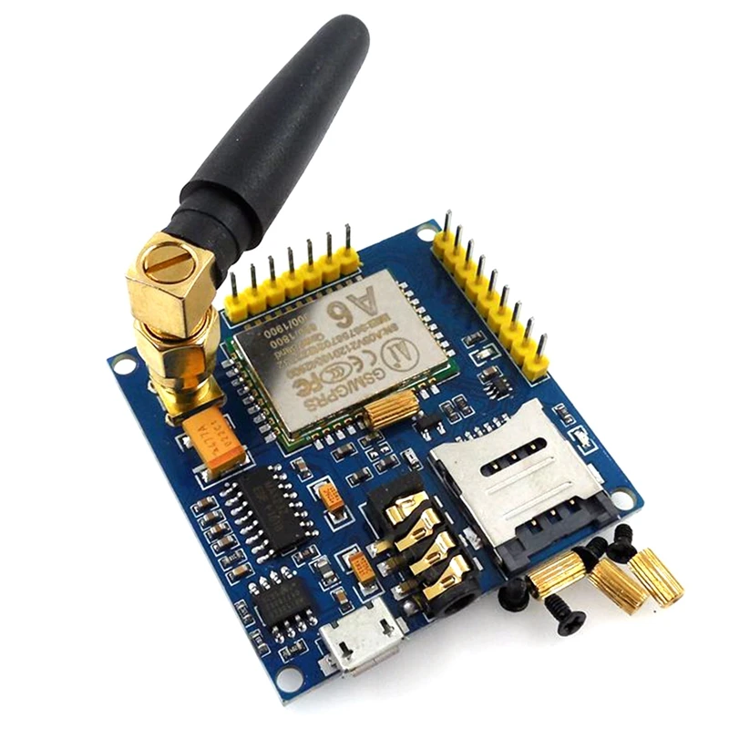 Модуль A6 GPRS Pro GPRS GSM, модуль с ядром, TTL RS232, с антенной, беспроводной модуль, замена данных SIM900 
Модуль A6 GPRS Pro GPRS GSM, модуль с ядром, TTL RS232, с антенной, беспроводной модуль, замена данных SIM900