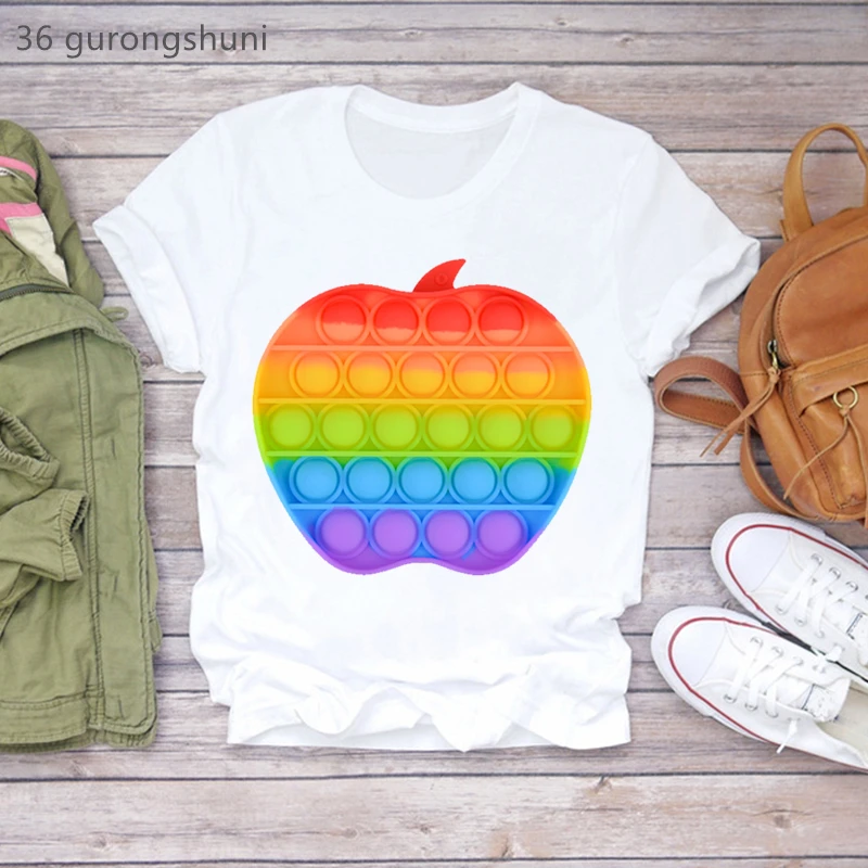 New Arrival 2022 Apple Pop It Print T-Shirt Women Funny Fidget Toys Push Bubble Tshirt Femme White Pink Short Sleeve T Shirt
New Arrival 2022 Apple Pop It Print T-Shirt Women Funny Fidget Toys Push Bubble Tshirt Femme White Pink Short Sleeve T Shirt