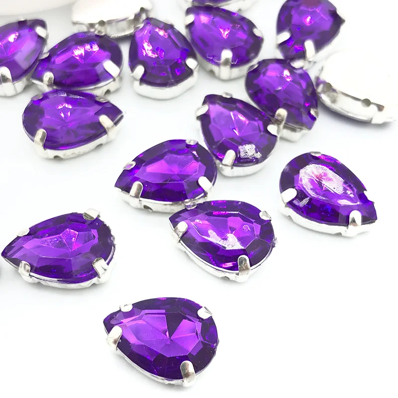 Water Drop Sewing Rhinestones For Needlework With Silver Claw Teardrop Sew on Glass Crystal Stones Diy Garment Clothes/Shoes/Bag
Water Drop Sewing Rhinestones For Needlework With Silver Claw Teardrop Sew on Glass Crystal Stones Diy Garment Clothes/Shoes/Bag