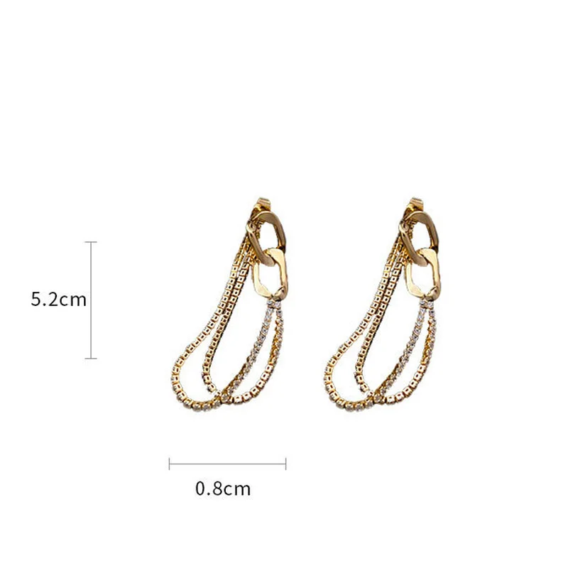 Minar Hyperbole Shiny Rhinestones Long Tassel Earrings for Women Gold Color Hollow Curb Chain Drop Dangle Earrings Oorbellen
Minar Hyperbole Shiny Rhinestones Long Tassel Earrings for Women Gold Color Hollow Curb Chain Drop Dangle Earrings Oorbellen