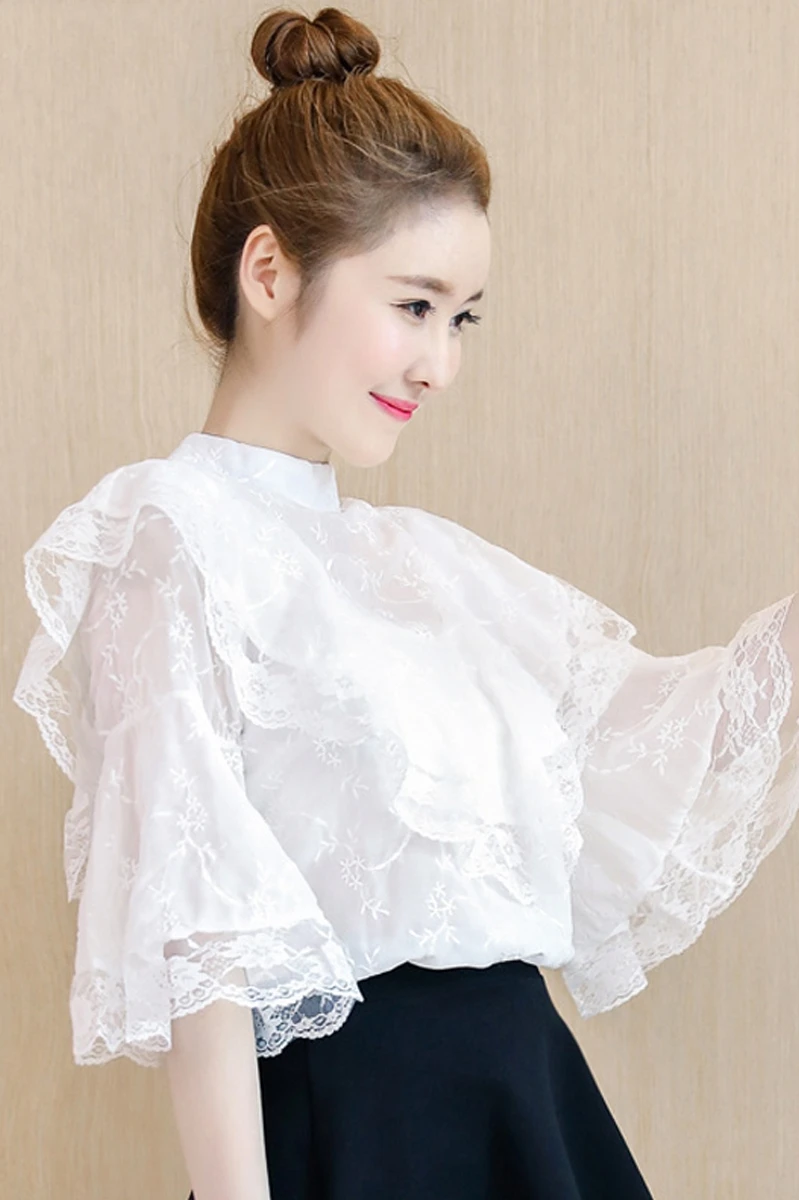 Chiffon Shirt Short Sleeved T-shirt Women's Summer Wear New Fashion Elegant Top Female White Sweet Shirt Blouse Summer
Chiffon Shirt Short Sleeved T-shirt Women's Summer Wear New Fashion Elegant Top Female White Sweet Shirt Blouse Summer