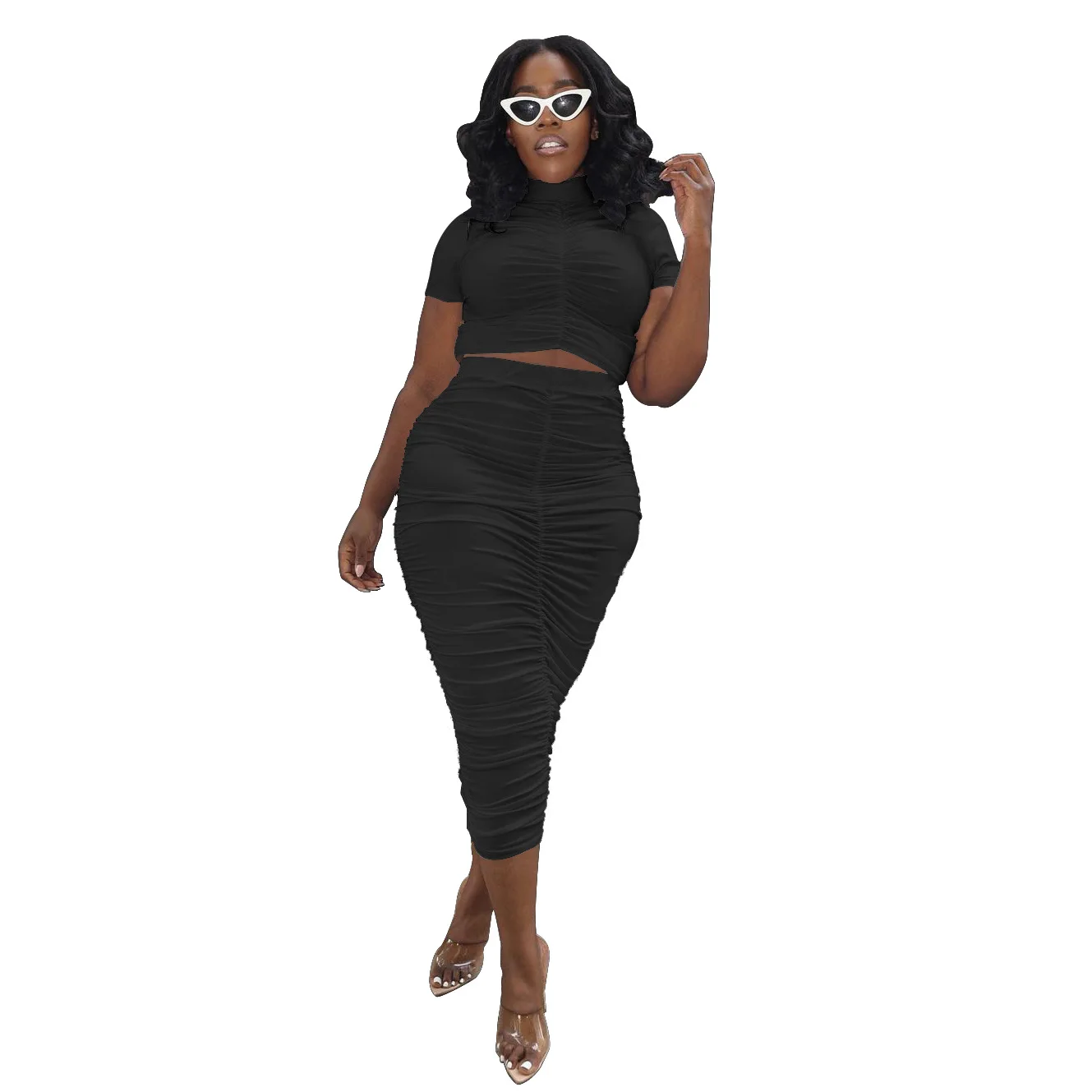Caual Women Pleated Skirt Set Crop Tank Top + Dress Solid Color Streetwear Tracksuit Women
Caual Women Pleated Skirt Set Crop Tank Top + Dress Solid Color Streetwear Tracksuit Women