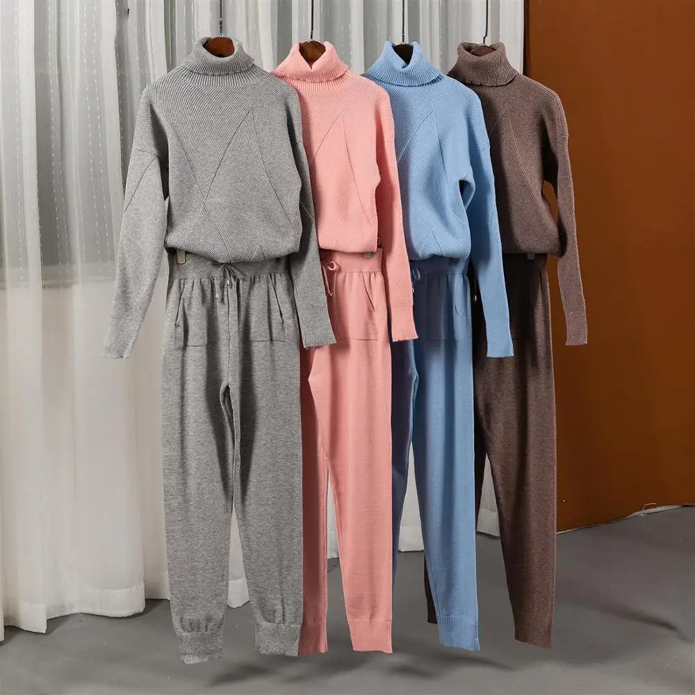 Autumn Winter Knitted Tracksuit Women Knitted Sets Women Two Piece Set Top and Pants Casual Suit
Autumn Winter Knitted Tracksuit Women Knitted Sets Women Two Piece Set Top and Pants Casual Suit