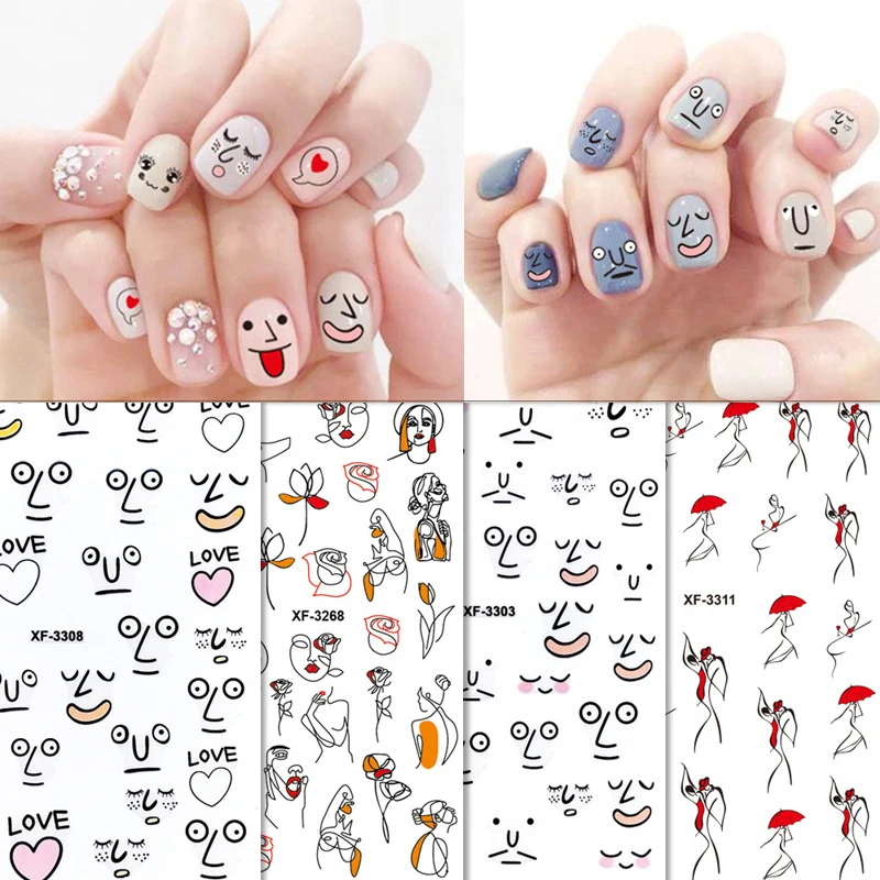 1Pcs Geometric 3D Nail Stickers Sexy Lady Shaped Character Face Image Decals DIY Nail Art Decoration For Manicure
1Pcs Geometric 3D Nail Stickers Sexy Lady Shaped Character Face Image Decals DIY Nail Art Decoration For Manicure