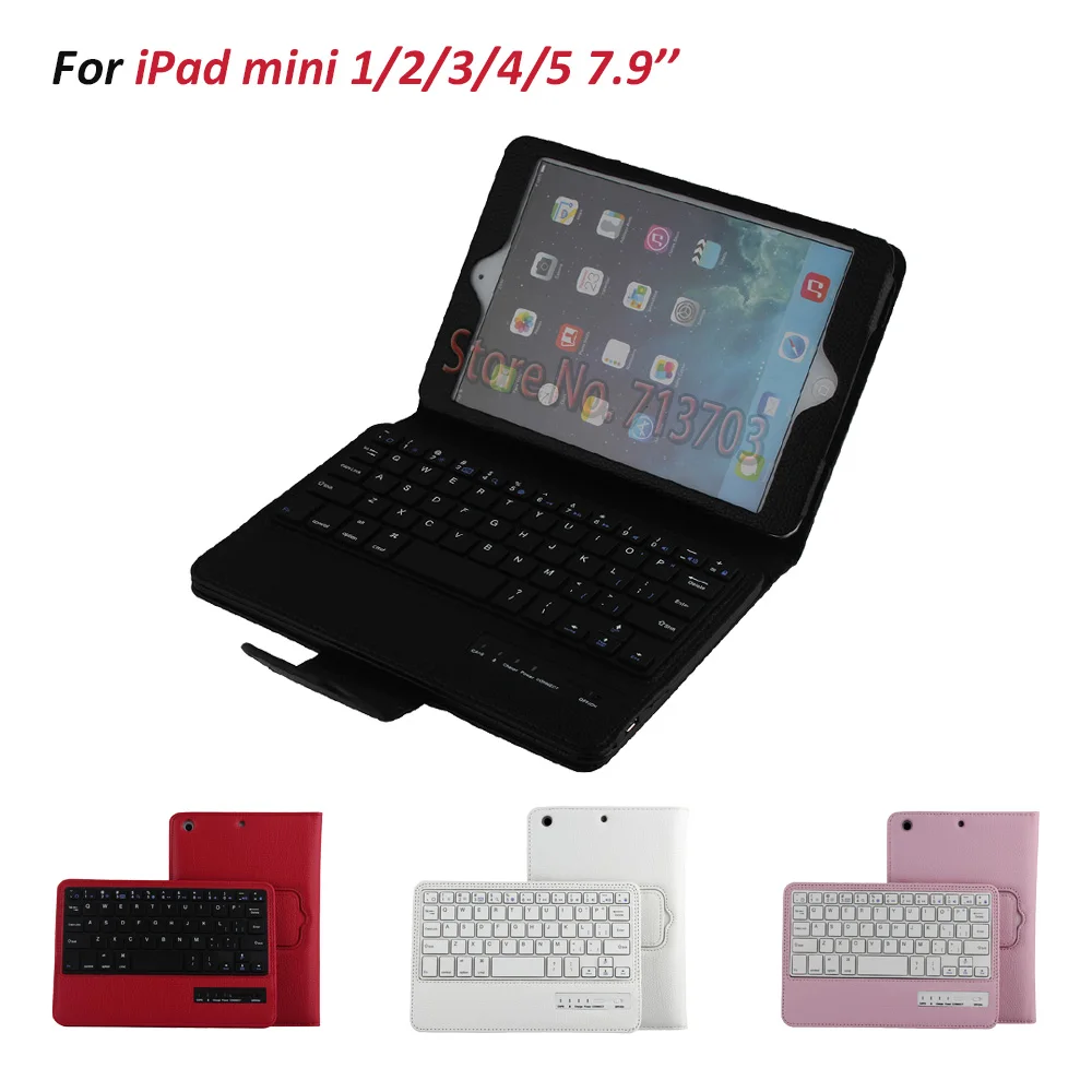 Slim Removable Bluetooth Keyboard Leather Case with Litchi Grain for iPad Mini 1/2/3/4/5 Tablet Keyboard Case for iPad 7.9 inch
Slim Removable Bluetooth Keyboard Leather Case with Litchi Grain for iPad Mini 1/2/3/4/5 Tablet Keyboard Case for iPad 7.9 inch