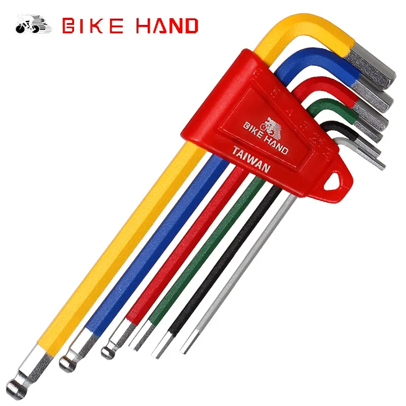 BIKE HAND YC-613-6C Bicycle Hex Wrench Set MTB Repair Tool Kit Inner Hexagon Spanner Allen Key Cycling Tools
BIKE HAND YC-613-6C Bicycle Hex Wrench Set MTB Repair Tool Kit Inner Hexagon Spanner Allen Key Cycling Tools