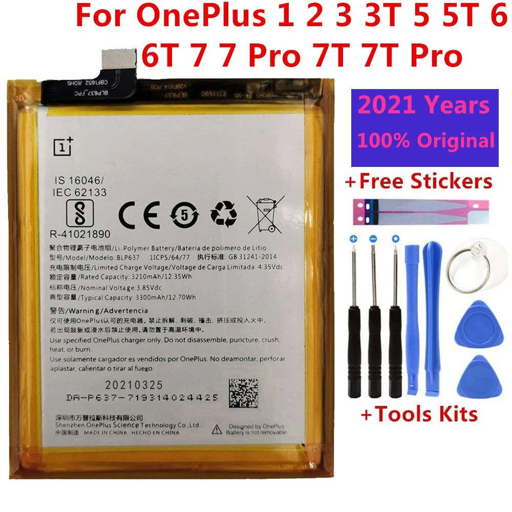 100% оригинальный сменный аккумулятор для OnePlus 1 2 3 3T 5 5T 6 6T 7 7 Pro 7T 7T Pro Plus, батареи для телефона, наборы инструментов
100% оригинальный сменный аккумулятор для OnePlus 1 2 3 3T 5 5T 6 6T 7 7 Pro 7T 7T Pro Plus, батареи для телефона, наборы инструментов