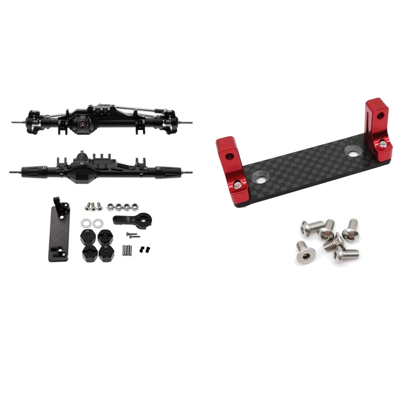 1 Set RC Cars Complete Aluminum Alloy Front Rear Axle & 1 Set Servo Mount With Carbon Fiber Skid Plate
1 Set RC Cars Complete Aluminum Alloy Front Rear Axle & 1 Set Servo Mount With Carbon Fiber Skid Plate