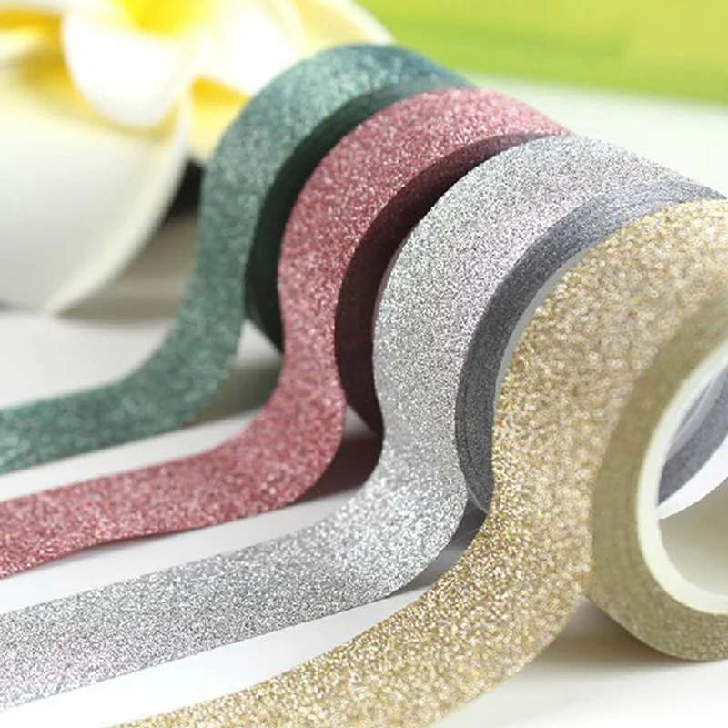 5M DIY Self-adhesive Silver Golden Glitter Washi Paper Tape Sticker Scrapbooking Wedding Birthday Party Home Decoration
5M DIY Self-adhesive Silver Golden Glitter Washi Paper Tape Sticker Scrapbooking Wedding Birthday Party Home Decoration