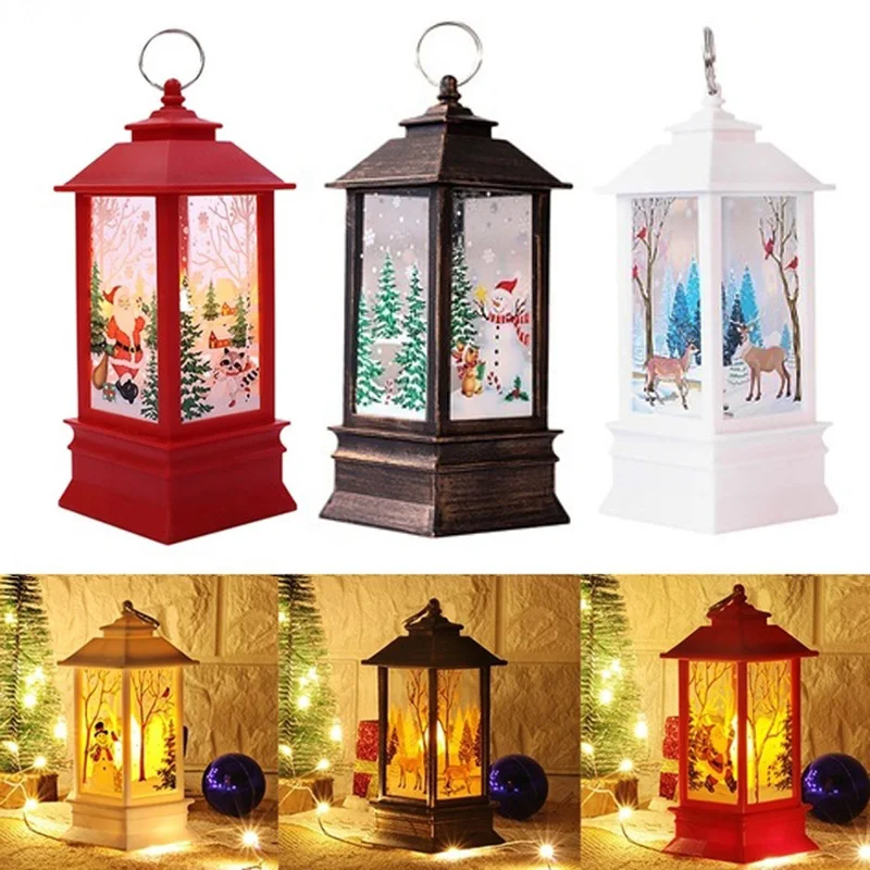 Christmas Lantern Lights LED Glowing Hanging Candle Light Xmas Santa Snowman Flame Lamp for Christmas Party Home Room Decoration
Christmas Lantern Lights LED Glowing Hanging Candle Light Xmas Santa Snowman Flame Lamp for Christmas Party Home Room Decoration
