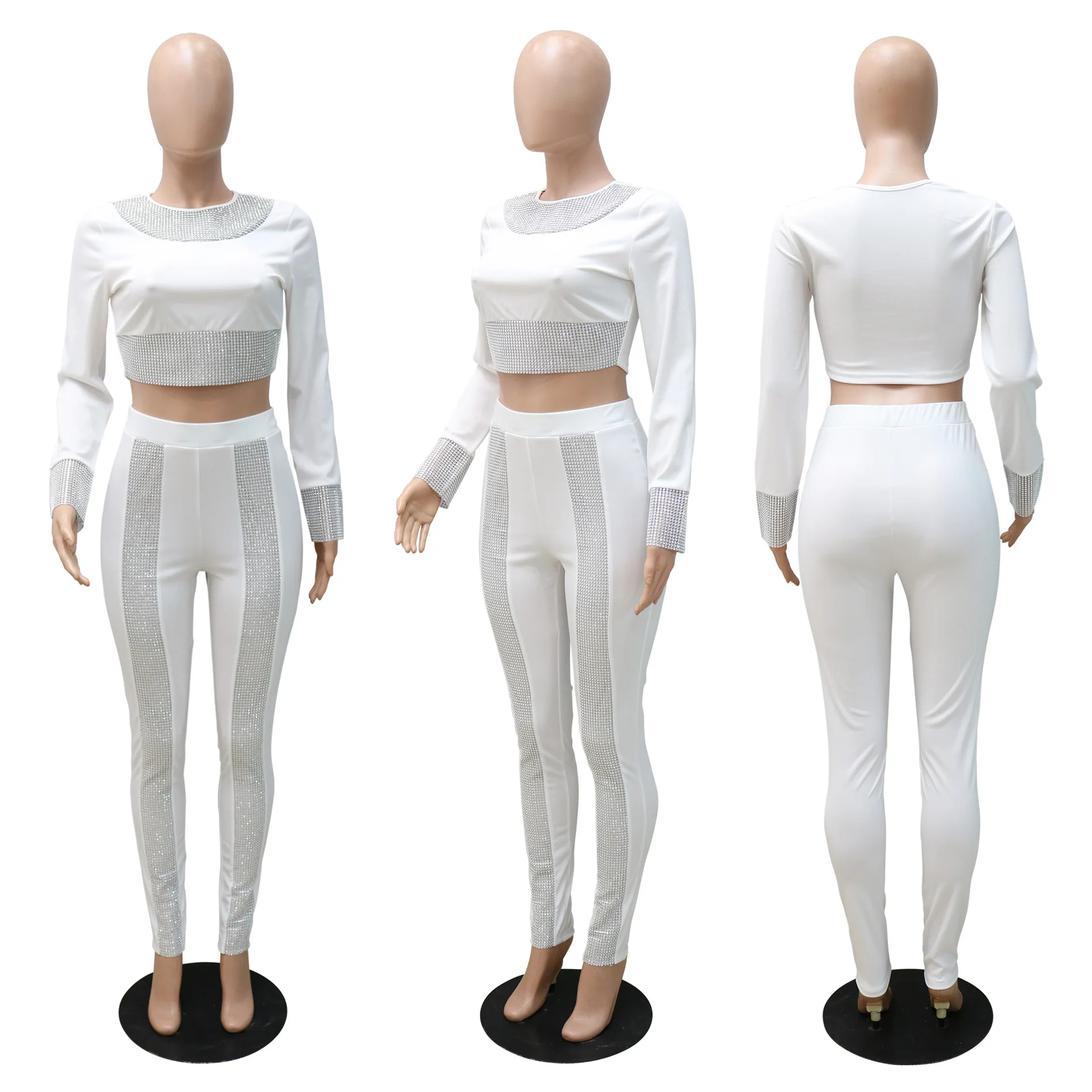 Donsignet Fashion Women Set Summer New Round Neck Long Sleeve Crop Top and Pencil Pants Slim Trousers Club 2 Piece Set Women
Donsignet Fashion Women Set Summer New Round Neck Long Sleeve Crop Top and Pencil Pants Slim Trousers Club 2 Piece Set Women