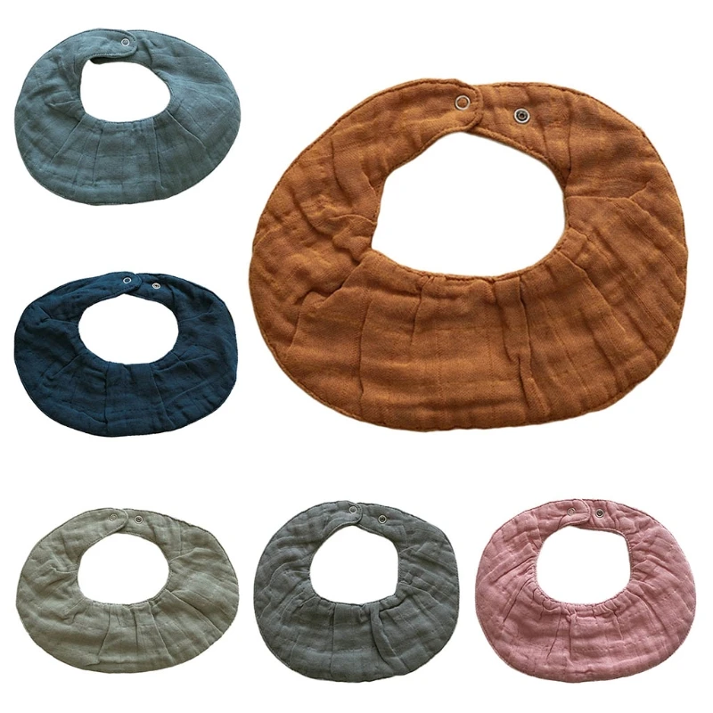 Musin Cotton Baby Bandana Bib with Snap Button Solid Color Absorbent Burp Cloth Newborn Feeding Drool Saliva Towel Apron 87HD
Musin Cotton Baby Bandana Bib with Snap Button Solid Color Absorbent Burp Cloth Newborn Feeding Drool Saliva Towel Apron 87HD