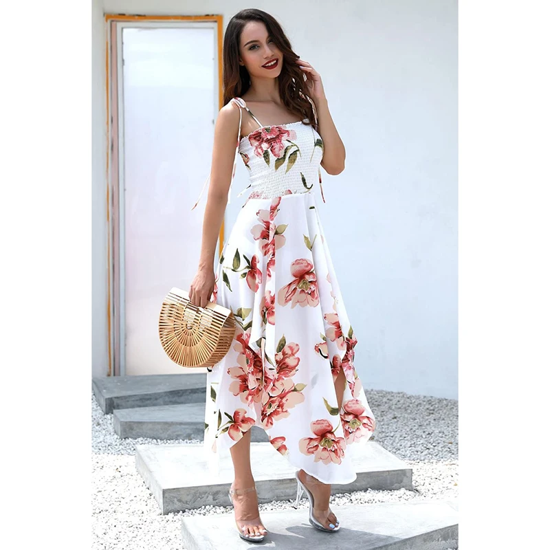 Women Bohe Spaghetti Strap Dresses Summer Fashion Floral Print Sexy Sleeveless Swing Dress Female Vintage A-Line Beach Dress
Women Bohe Spaghetti Strap Dresses Summer Fashion Floral Print Sexy Sleeveless Swing Dress Female Vintage A-Line Beach Dress