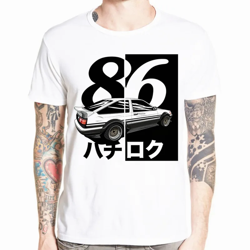Футболка AE86 Initial D Homme мужская с круглым вырезом и короткими рукавами|Мужские