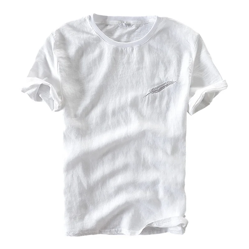 Feather Graphic T Shirts for Men Short Sleeve Cotton Linen White Tee Loose Casual Best Seller Male Clothing
Feather Graphic T Shirts for Men Short Sleeve Cotton Linen White Tee Loose Casual Best Seller Male Clothing
