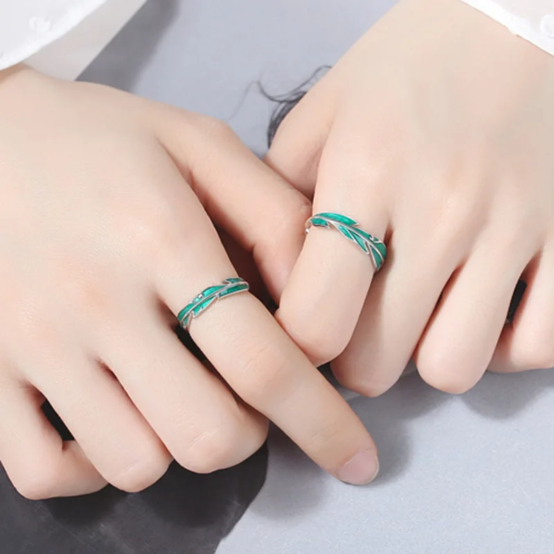 BUDROVKY Hot Sale New 925 Sterling Silver Green Banana Leaf Couple Ring Niche Design Fashion Personality Sweet High Quality
BUDROVKY Hot Sale New 925 Sterling Silver Green Banana Leaf Couple Ring Niche Design Fashion Personality Sweet High Quality
