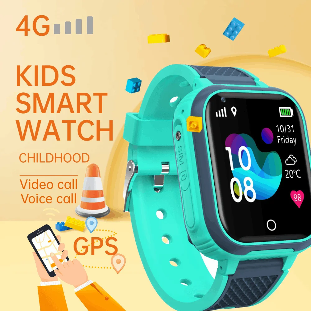 

2021 4g умные часы wi-fi Детские звонки видео sos ip67 до dip67 Водонепроницаемые Детские умные часы камера трекер местоположение gps часы