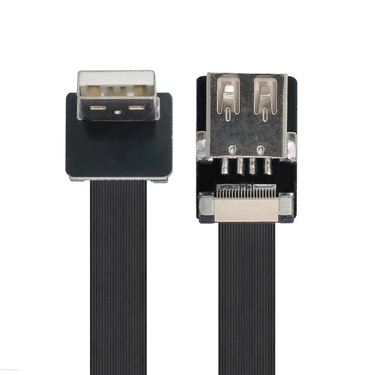 

Удлинитель Xiwai USB 2,0 Type-A «Папа-мама», плоский тонкий кабель FPC под углом для FPV, диска, сканера, принтера
